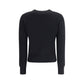 Black Merino Wool Cardigan