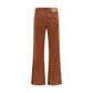 Brown Cotton Casual Pants