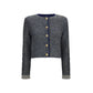 Blue Polyamide Cardigan