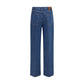 Blue Cotton Relaxed Fit Jeans