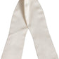 Men White 100% Silk Adjustable Neck Papillon Bow Tie