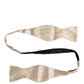 Men Beige 100% Silk Adjustable Neck Papillon Bow Tie