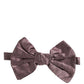 Men Maroon 100% Silk Adjustable Neck Papillon Bow Tie