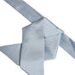 Men Light Blue SIlk Adjustable Neck Papillon Bow Tie
