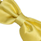 Men Yellow 100% Silk Adjustable Neck Papillon Bow Tie