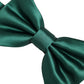 Men Green 100% Silk Adjustable Neck Papillon Bow Tie