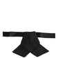 Men Black 100% SIlk Adjustable Neck Papillon Bow Tie