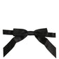 Men Black 100% SIlk Adjustable Neck Papillon Bow Tie