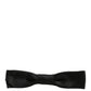 Men Black 100% SIlk Adjustable Neck Papillon Bow Tie