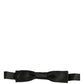 Men Black 100% SIlk Adjustable Neck Papillon Bow Tie