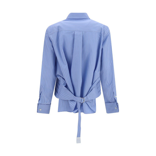 Blue Cotton Pattern Shirt