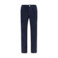 Blue Cotton Chino Pants