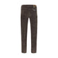 Brown Cotton Casual Pants