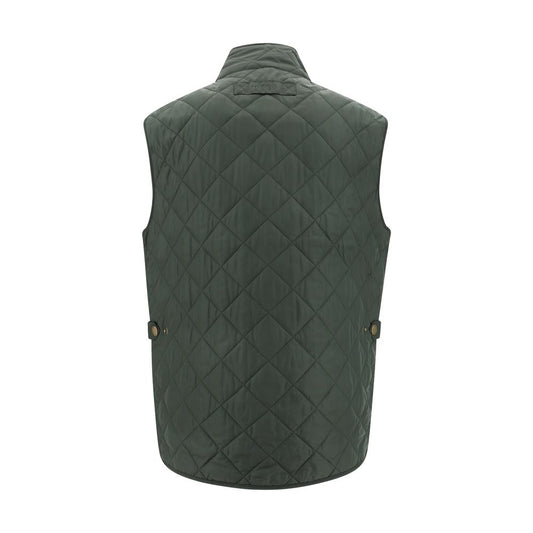Green Polyamide Sleeveless Jacket