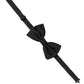 Men Black 100% Silk Adjustable Neck Papillon Bow Tie