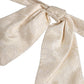 Men Ivory Paisley SIlk Adjustable Neck Papillon Bow Tie