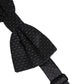 Black White Polka Dot Adjustable Neck Papillon Bow Tie