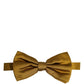 Men Mustard 100% Silk Adjustable Neck Papillon Bow Tie