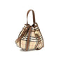 Beige Calf Leather Bos Taurus Backet Bag