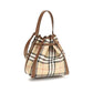 Beige Calf Leather Bos Taurus Backet Bag