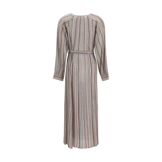 Multicolor Viscose Long Dress