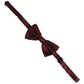 Men Maroon Paisley SIlk Adjustable Neck Papillon Bow Tie