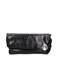 Black Leather Clutch Bag