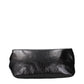 Black Leather Clutch Bag