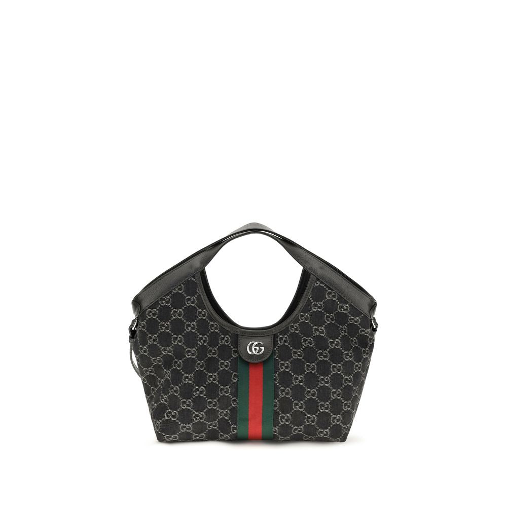 Black Fabric Shoulder Bag