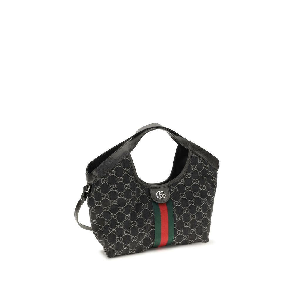 Black Fabric Shoulder Bag