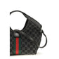 Black Fabric Shoulder Bag