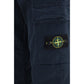 Blue Cotton Cargo Pants