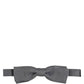 Black White Houndstooth Adjustable Neck Bow Tie