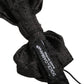 Men Black Paisley Silk Adjustable Neck Papillon Bow Tie