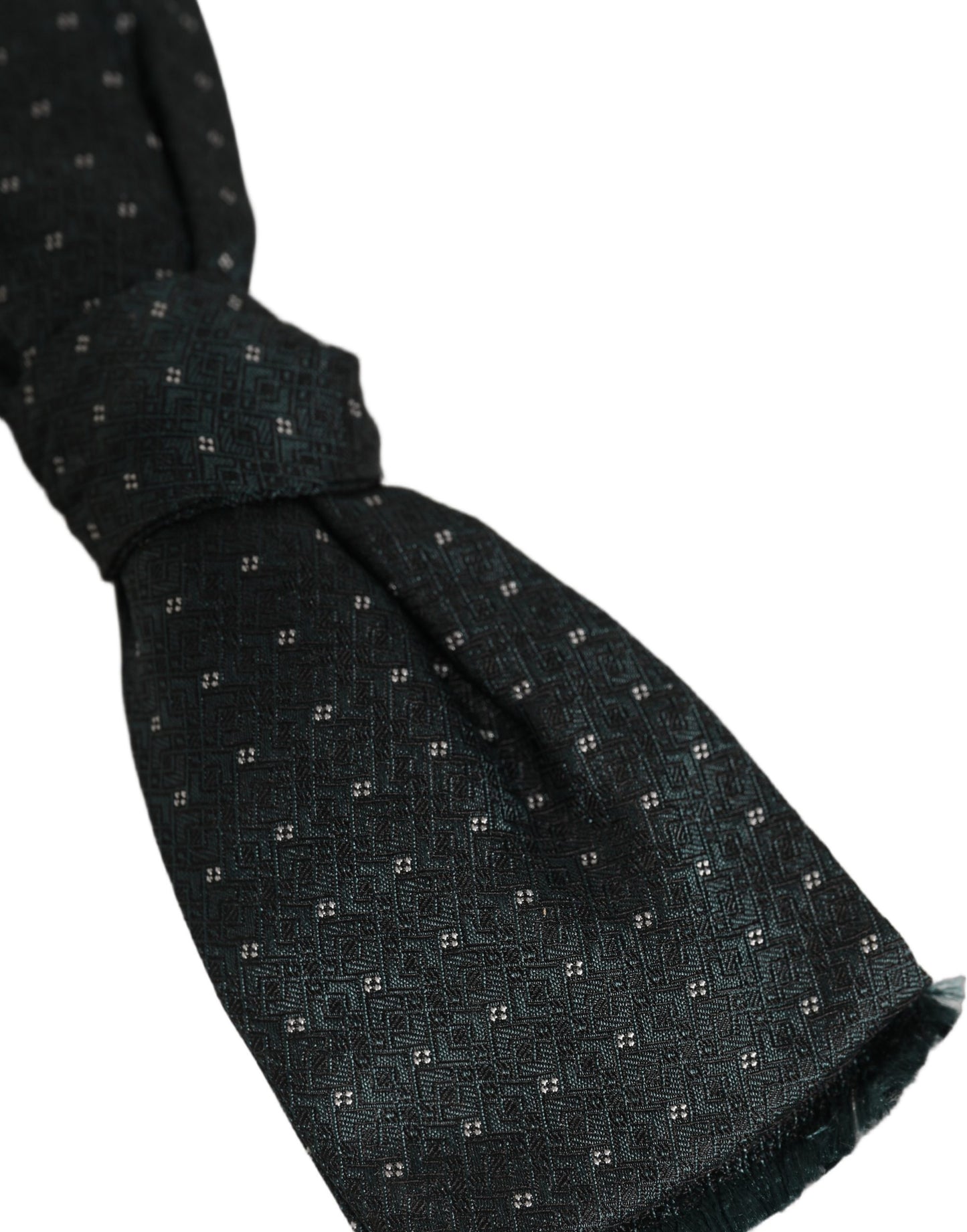 Men Green Patterned Adjustable Neck Papillon Bow Tie
