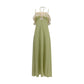 Bicolor Silk Casual Dress