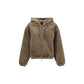 Brown Faux Fur Sweatshirt