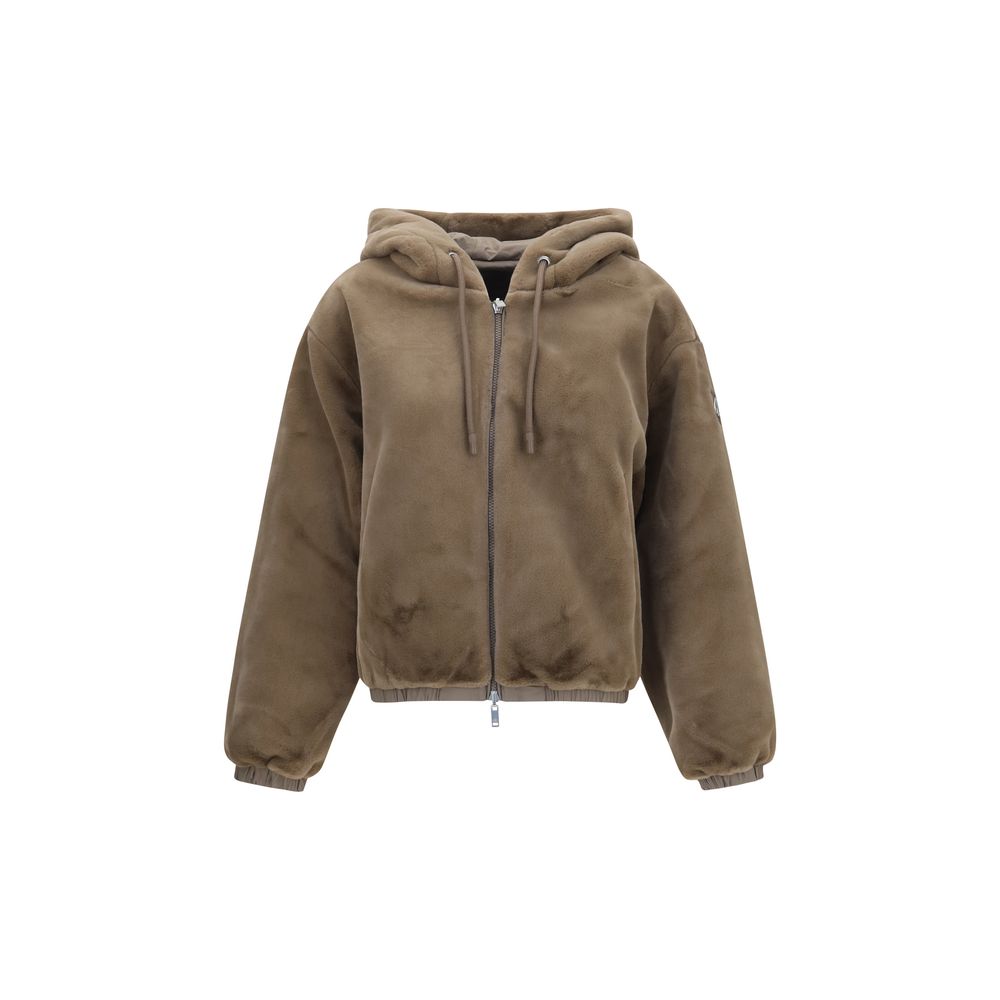 Brown Faux Fur Sweatshirt