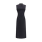Black Wool Oves Aries Casual Dress