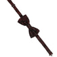 Men Maroon Floral Silk Adjustable Neck Bow Tie