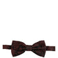 Men Maroon Floral Silk Adjustable Neck Bow Tie