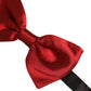 Men Black Red Silk Adjustable Neck Papillon Bow Tie