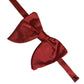Men Red 100% Silk Adjustable Neck Papillon Bow Tie