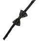 Men Black Star 100% Silk Adjustable Neck Papillon Bow Tie