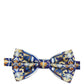 Men Multicolor Majolica Adjustable Neck Papillon Bow Tie