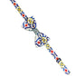 Men Multicolor Majolica Adjustable Neck Papillon Bow Tie