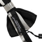 Black Silver 100% Silk Adjustable Neck Papillon Bow Tie
