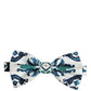 Men White Sicilian Silk Adjustable Neck Papillon Bow Tie