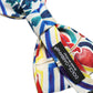 Men Multicolor Majolica Adjustable Neck Papillon Bow Tie