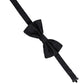 Men Black 100% Silk Adjustable Neck Papillon Bow Tie